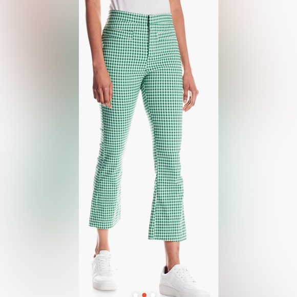 MANGO Green Trompy High Waist Trousers (Waist 24”
Rise 10” Inseam 26”) - Picture 1 of 5